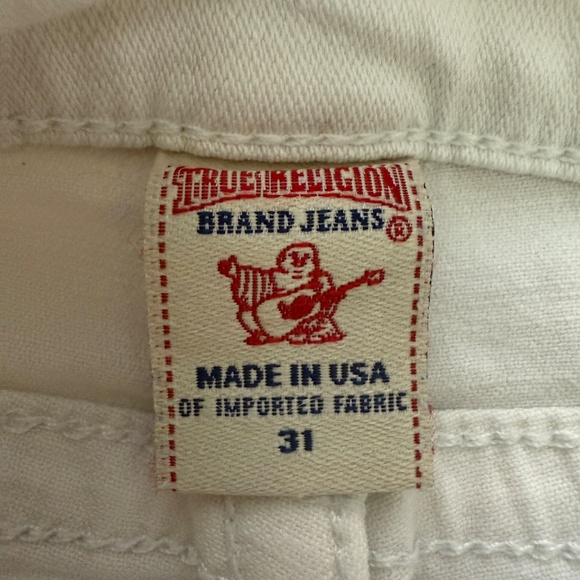 True Religion Joey Flap Pocket Bootcut White 31 - Picture 7 of 12